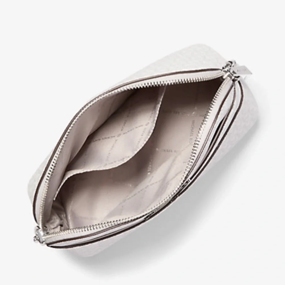 NWT Michael Kors Jet Set Travel Medium Signature Logo Dome Crossbody Bag - Picture 2 of 2